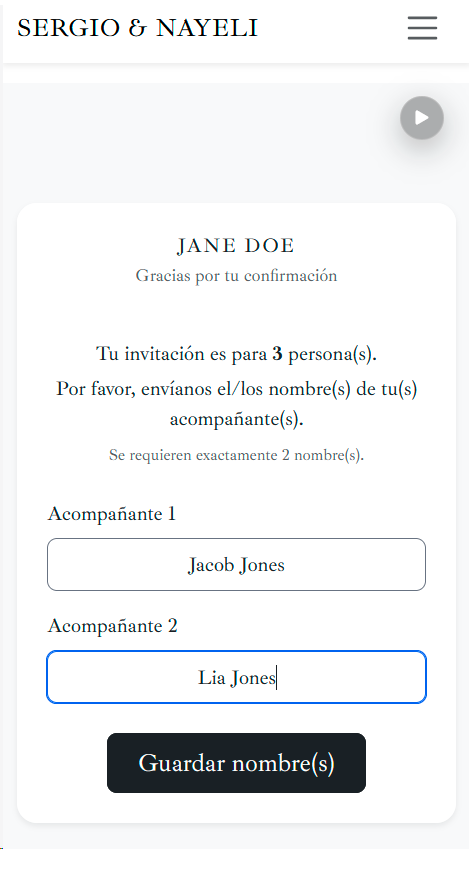 Formulario de acompañantes
